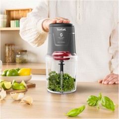 Tefal MQ740HF0 Easy Press Πολυκόπτης Multi 600W με Δοχείο 500ml Γκρι